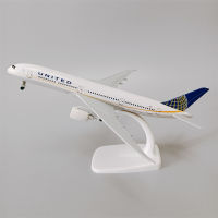 20ซม. โลหะผสมโลหะ American USA Air UNITED Airlines B787โบอิ้ง787เครื่องบินรุ่น Airways Diecast เครื่องบินรุ่น W ล้อเครื่องบิน #007