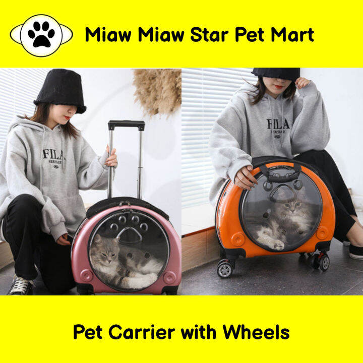 Pet Carrier with Wheels Pet Backpack Pet Luggage Pet Bag Ready Stock