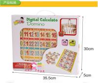 Todds Kids Toys ของเล่นไม้เสริมพัฒนาการ Digital Calculate Domino / กระดานสอนเลข +โดมิโน่