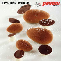 Pavoni PX074 Round Mini Quenelle Tonda 3D 100 Indents / พิมพ์ซิลิโคนอบขนม