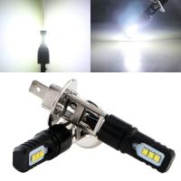 [ANYA Auto Parts] 2Pcs H1 H3 Led 6000K Super White 2525หลอดไฟ Led ไฟ LED หมอกรถ DRL ขับรถอัตโนมัติ Led ไฟหน้า12V 24V