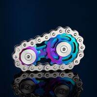 Fingertip gyro chain tooth precision stainless steel gear finger Decompression artifact students office worker spinner toystress