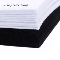 CMCYILING 10Pcs/Set 20x30cm White Black Felt 2 MM Thickness Polyester Cloth For DIY Sewing Crafts Scrapbook Felt Sheet Fabric