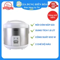 Nồi cơm điện Panasonic 1.8 lít SR-MVN187LRA _MỚI 💯_nhập khẩu malaysia_4 - 6 người Công suất:  650 W Lòng nồi dày:  1.15 mmHợp kim nhôm phủ chống dính Chức năng nấu:  2 chế độ nấu Điều khiển:  Nút gạt