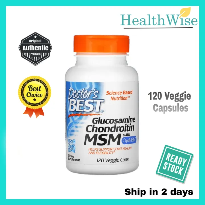 DOCTOR'S BEST Glucosamine Chondroitin MSM (sulfate) with OptiMSM (Exp