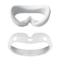 For PICO 4 Silicone Face Mask +Face Mask Anti-Throw Headset Cover Soft for Pico 4 (Black)