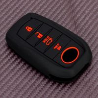 wenminr Car Key Cover Case Fob Holder Silicone Fit for Toyota Tundra Land Cruiser Venza RAV4 Prime Fortuner New