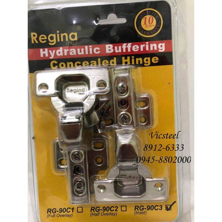 Regina Hydraulic Concealed Hinges C1 C2 C3 per pair☁ Lazada PH