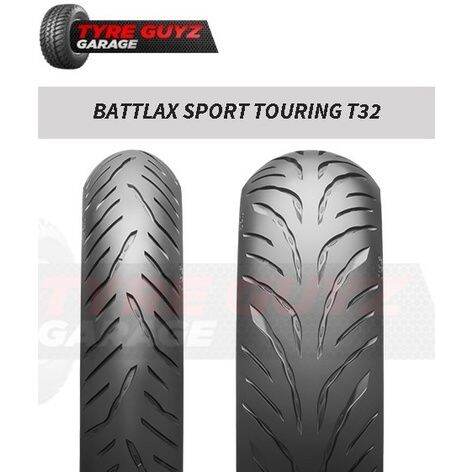 Bridgestone Battlax Sport Touring T32 Front Motorcycle Tire – 110/90-16, 59V Load Rating, Bias Tubeless