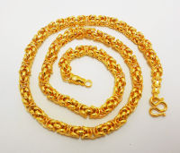 Mens Chain 22K 23K 24K Thai Baht Yellow Gold Plated Necklace 6 Baht  24 Inches