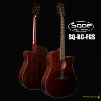 Sqoe กีตาร์โปร่งไฟฟ้า กีต้าร์โปร่งไฟฟ้า Electric Acoustic Guitar 41 นิ้ว รุ่น BC-FGS + EQ(Brown)