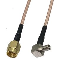 RG316 Cable SMA Male Plug to TS9 Male Plug Right Angle Crimp Connector RF Coaxial Pigtail Jumper Wire Terminal 4inch 10FT