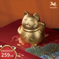 Copper master all-copper ornaments Lucky Cat (real gold plating) home accessories copper crafts ornaments