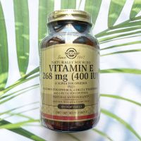 วิตามิน อี Naturally Sourced Vitamin E as d-Alpha Tocopherol 268 mg (400 IU) 100 Softgels (Solgar®)