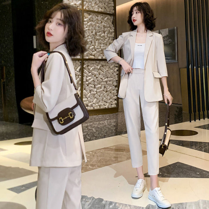 two-piece-ladies-suit-jacket-2021-fashion-complex-clothing-new-korean-temperament-western-style-large-size-casual-all-match-two-piece-suit