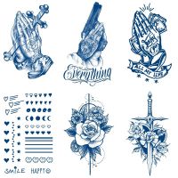 【YF】 Fresh Herbal Juice Tattoo Semi Permanent 7-15 Day Flower Arm Waterproof Non Reflective Temporary Sticker 11x18cm