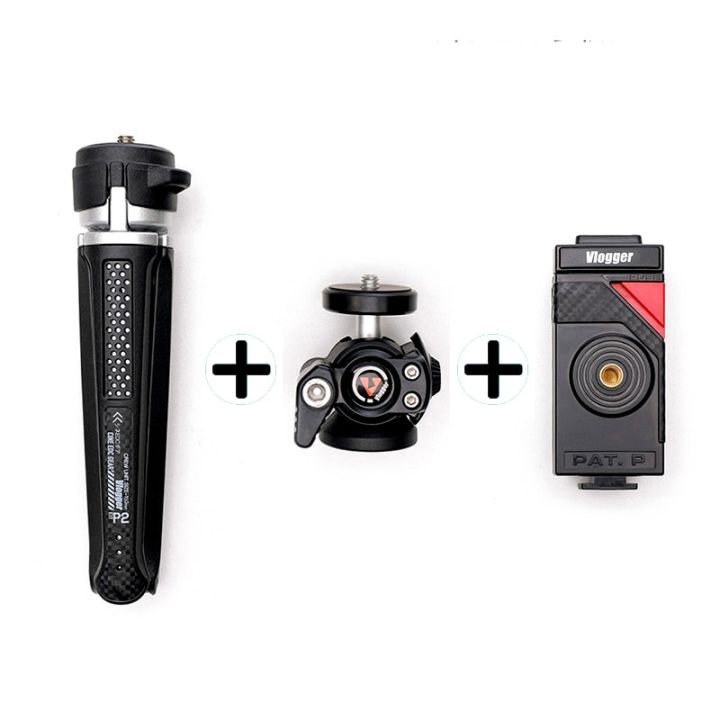 camera-vlogging-tripod-smartphone-holder-clip-ajustable-ballhead-cold-shoe-mount-for-microphone-led-light-sony-nikon-mini-tripod
