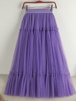 【CC】 TIGENA Tutu Tulle Skirt 2023 Korean A Waist Pleated Female