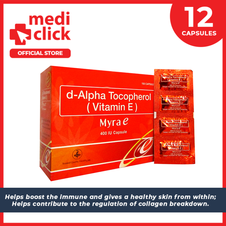 Myra 400 E Vit A D E 400 Iu 12 Capsules Lazada Ph