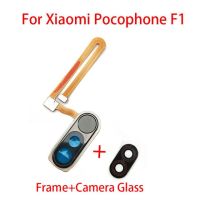 เครื่องสแกนลายนิ้วมือซ่อมแซมสำหรับ Xiaomi Pocophone F1 Id ปุ่มโฮมเมนูกลับคืนลายนิ้วมือสายเคเบิลแบบยืดหยุ่นเซนเซอร์การจดจำกุญแจ