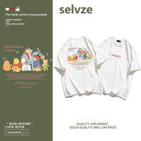 2023 newSELVZE （พร้อมส่งจากกทม มาถึงใน 3วัน）print T-shirt ครอบครัวหมีน้อยน่ารักพิมพ์เสื้อยืดแขนสั้น T0461