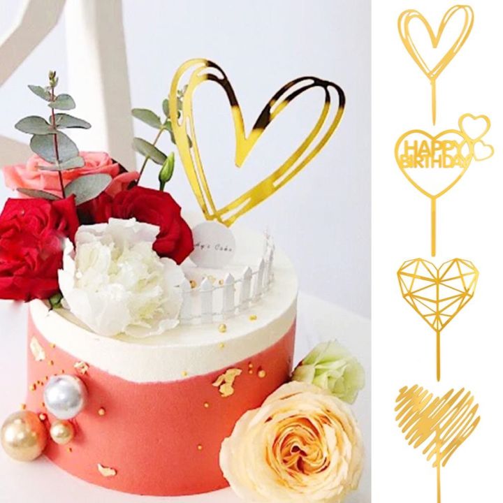 golden-heart-love-shape-acrylic-cake-topper-engagement-wedding-birthday-cake-cupcake-dessert-decor-supplies