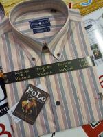 ?Polo Valente" เสื้อเชิ้ตแขนสั้นลายริ้วผ้า COTTON CVC เนื้อแน่นสวมใส่สบายจัดลายใหม่มาลด 70% จาก 1,690 บาทเหลือ 490 บาท