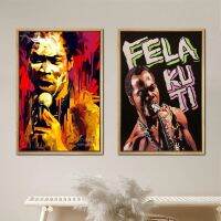 24x3ภาพวาดโปสเตอร์ Fela Kuti 6ศิลปะบนผนังโปสเตอร์สีน้ำมันตกแต่งห้องเครื่องตกแต่งฝาผนังศิลปะครอบครัวตกแต่งห้องนอนสมัยใหม่