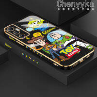 เคส Chenyyka สำหรับ Infinix 12 Pro Hot 11 2022 Hot 12 Play NFC 12i ร้อนการ์ตูนคนต่างด้าว Buzz Lightyear ดีไซน์ใหม่เคสมือถือกรอบชุบแบบบางเคสฝาปิดเลนส์เต็มกล้องป้องกันนุ่มกันกระแทก