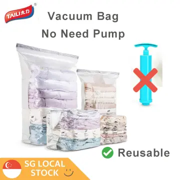 1pc Vacuum Compression Bag, Travel Storage Bags For Clothing - Compression  Bags For Travel - No Vacuum Or Pump Bags - Save Space