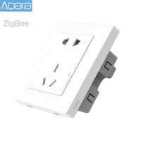 【Cod】 Noon Traders Aqara Smart Wall Socket ZigBee Wireless Wall Outlet Mijia Wall Socket Switch ทำงานสำหรับ Smart Home Kits APP