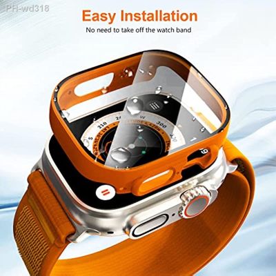 Case Glass for Apple Watch Ultra 49mm Screensaver Shock Protection Bumper Cover for iWatch Ultra 49mm Accessories Shell