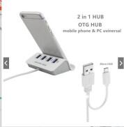 Bộ chia 4 Cổng Usb, Otg, Hub, kết nối bàn phím + chuột + điện thoại chơi