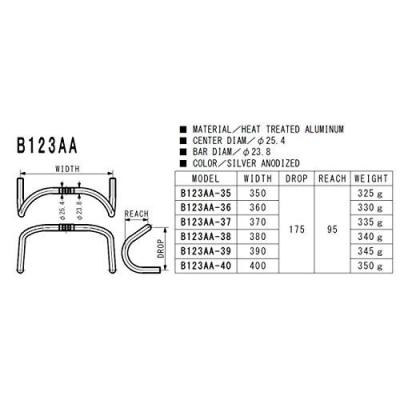 NITTO ด้ามจับ B123AA B123AA-36 Φ25.4เงิน360