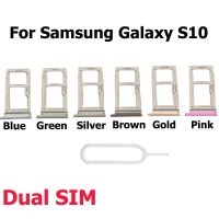 สำหรับ Galaxy S10ผู้ถือซิมการ์ดถาดใส่ซิมปลั๊กตัวเมียตัวเชื่อมอแดปเตอร์คู่เปลี่ยนเดียว