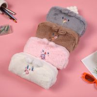 Kawaii Pencil Case Big Plush School Pencil Case Korean Stationery Bear Cute Pen Case For Girls Trousse Scolaire Pencil Bags Pencil Cases Boxes