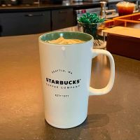 Starbuck Classic Inheritance White 1971 Simple Mug ถ้วยกาแฟเซรามิค High Beauty Cup