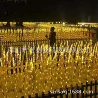 [COD] พลังงานแสงอาทิตย์ led โคมไฟหูข้าวสาลีจำลองโคมไฟสนามหญ้ากลางแจ้งโคมไฟสวนกันน้ำตกแต่งสวนสวนสี่เหลี่ยมภูมิทัศน์โคมไฟข้าว