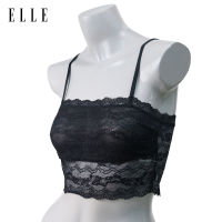 เสื้อครอปสายเดี่ยว แบรนด์ ELLE **แบรนด์แท้ พร้อมส่ง** sexy ลูกไม้ทั้งตัว  เสื้อ Crop  รุ่น LH1827  ( M , L , LL )