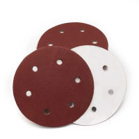 Asives Sanding Disc Grit 40-2000กระดาษทรายแผ่น25ชิ้นเซ็ต6หลุม9นิ้ว Alumina รถยนต์ขัดโลหะ100 #