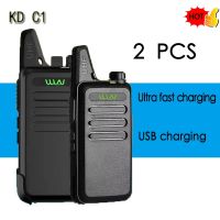 2ชิ้น WLN KD-C1mini วอล์คกี้ทอล์คกี้วิทยุพกพา UHF 400-470 Mhz 5W 1500Mah กับ16ช่องบางเครื่องรับส่งสัญญาณมือถือมือสมัครเล่น