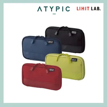 LIHITLAB Compact Pen Case, Water & Stain Repellent Navy