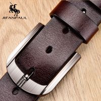 JIFANPAUL Sabuk Pria Sabuk Berkualitas Tinggi Sabuk Desainer Klasik Gesper Pin Retro Sabuk Formal Bisnis Fashion Kulit Pria untuk Pria