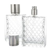 【YF】✶  100ml Perfume Bottle Glass Grids Refillable Atomizer