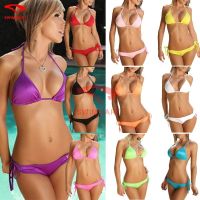 [COD] European version of sexy bikini swimsuit womens big and chest push up with breast pads wholesale from one piece stock