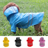 s Dog Clothes Hooded Raincoats Reflective Strip Dogs Rain Coat Waterproof Jackets Outdoor Breathable Clothes For Puppies