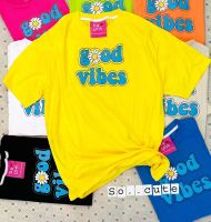 พร้อมส่ง ? เสื้อยืดโอเวอร์ไซส์ลาย good vibes