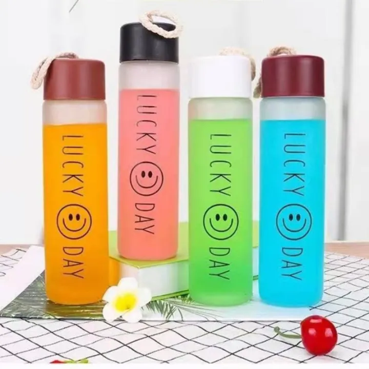 New Creative Frosted Glass Bottle Tumbler 400ml Lazada PH