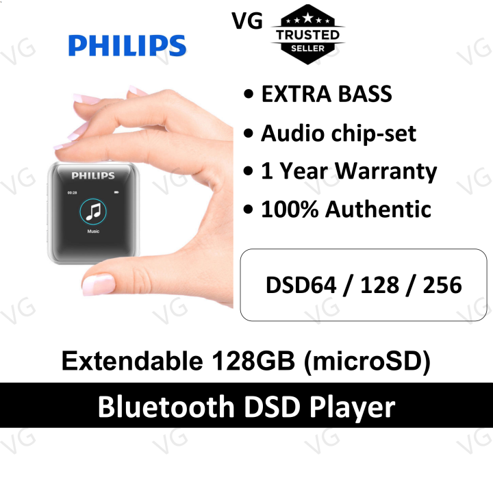 [100 ORIGINAL] PHILIPS SA2816 DSD Player Bluetooth MP3 Music Player