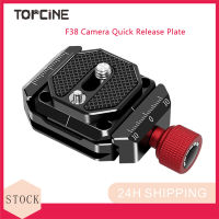 Topcine แผ่นปลดกล้อง F38,พร้อมสกรูเกลียวปล่อย1/4 "ถึง3/8" ระบบปลดเร็วแผ่นขาตั้งกล้อง QR สำหรับโมโนพอดโครง DSLR สวิตช์ตัวเลื่อน DJI ระหว่างตัวเลื่อน